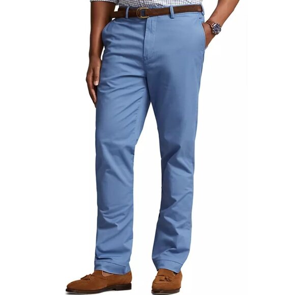 Polo Ralph Lauren Pants Mens 44B/32 Blue Stretch  Classic Fit Office Casual - Picture 1 of 15